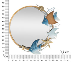 Miroir mural poissons décoratif