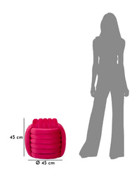 Tabouret Softy Velours Fuchsia