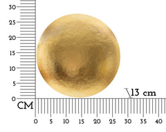 Applique murale ronde Goldy métal doré finition feuille d'or