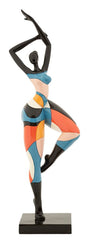 Sculpture Danseuse Rubic multicolore