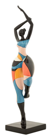Escultura Bailarina Rubic multicolor