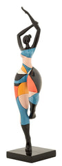 Sculpture Danseuse Rubic multicolore
