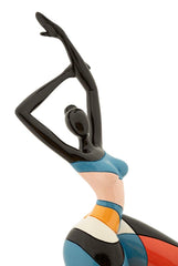 Sculpture Danseuse Rubic multicolore