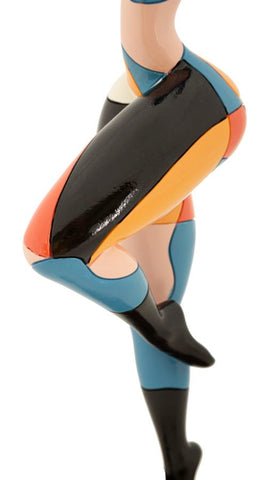 Escultura Bailarina Rubic multicolor