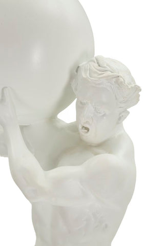 Statue homme athlétique en résine Blanc