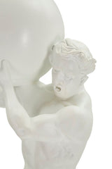 Statue homme athlétique en résine Blanc