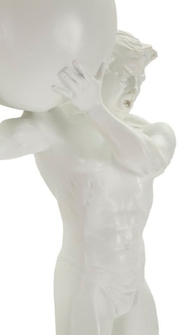 Statue homme athlétique en résine Blanc