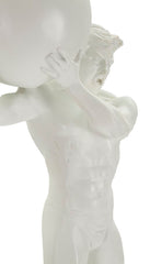 Statue homme athlétique en résine Blanc