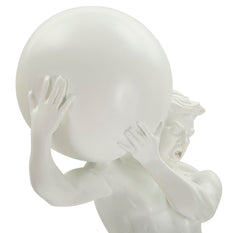 Statue homme athlétique en résine Blanc
