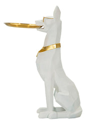 Chien Ory avec plateau doré