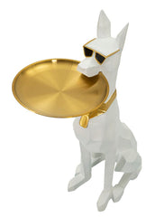 Chien Ory avec plateau doré