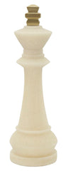 Statuette Roi d'échecs Tons Clairs Détails Dorés