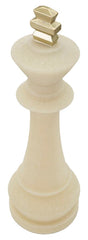 Statuette Roi d'échecs Tons Clairs Détails Dorés