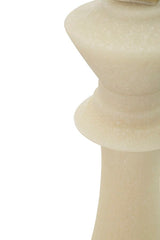 Statuette Roi d'échecs Tons Clairs Détails Dorés