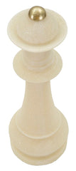 Statuette Reine d'échecs claire avec détails dorés