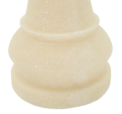 Statuette Reine d'échecs claire avec détails dorés