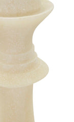 Statuette Reine d'échecs claire avec détails dorés