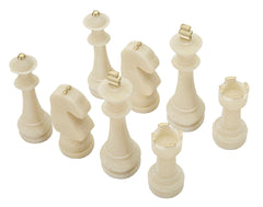 Ensemble d'échecs Quarzy en tons clairs avec détails dorés