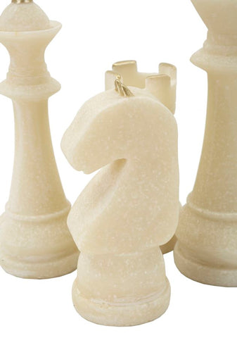 Ensemble d'échecs Quarzy en tons clairs avec détails dorés