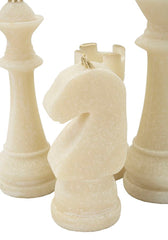 Ensemble d'échecs Quarzy en tons clairs avec détails dorés