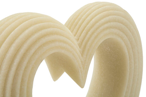 Cœur décoratif en teintes claires avec texture lignes fines