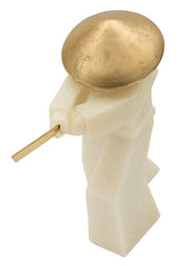 Statue de samouraï en Quarzy chapeau doré et épée