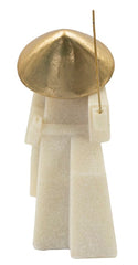 Statue de samouraï Quarzy chapeau doré et épée