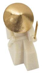Statue de samouraï Quarzy chapeau doré et épée