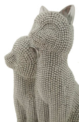 Statue couple de chats brillant