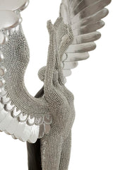 Statue en argent avec ailes
