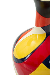 Vase en résine géométrique multicolore