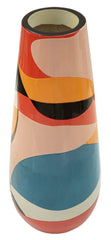 Vase en résine Rubic moderne géométrique multicolore