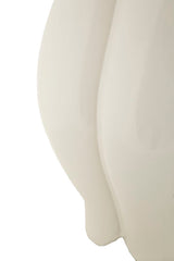 Vase en céramique blanche finitions dorées