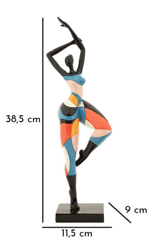Escultura Bailarina Rubic multicolor