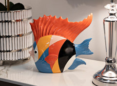 Objet décoratif Poisson Rubic en couleurs vives