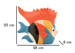Objet décoratif Poisson Rubic en couleurs vives
