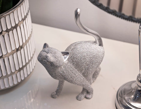 Estatua de gato Plata