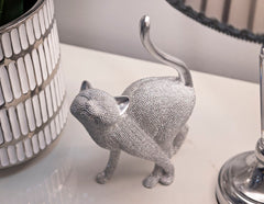 Statuette de chat Argent
