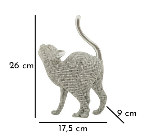 Estatua de gato Plata