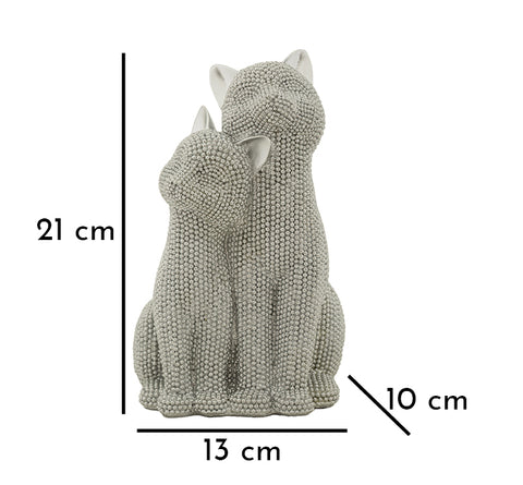 Statue couple de chats brillant