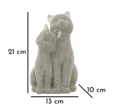 Statue couple de chats brillant