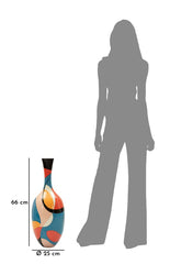Vase en résine géométrique multicolore