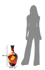 Vase en résine géométrique multicolore