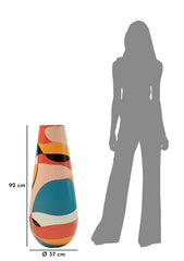 Vase en résine Rubic moderne géométrique multicolore