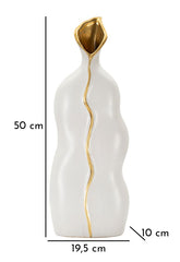 Vase sinueux détail doré