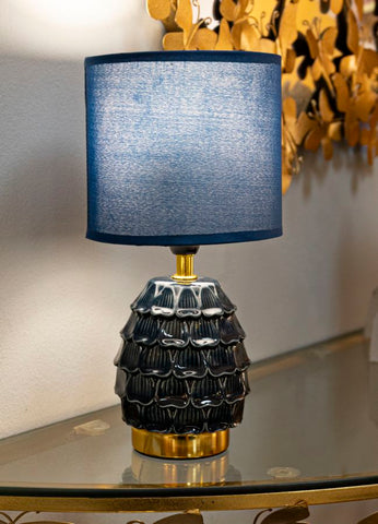 Lampe de chevet Pigny base bleue