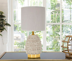Lampe de chevet Pigny crème en forme de pin