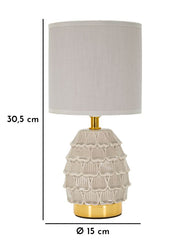 Lampe de chevet Pigny crème en forme de pin