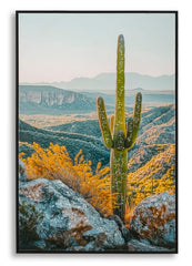 LACQUERED CANVAS PRINT WITH FRAME CACTUS -W- CM 60X4X90_x000D_
