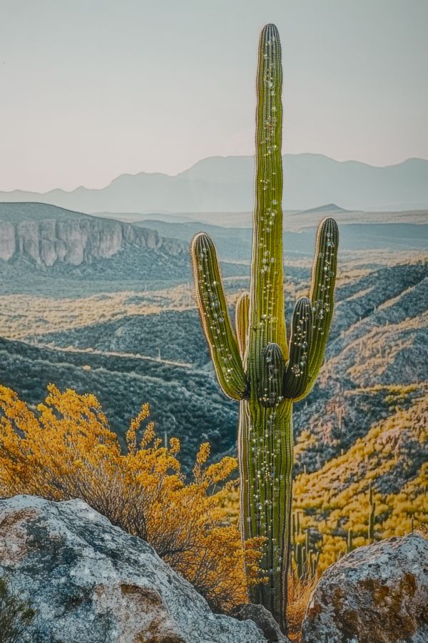 LACQUERED CANVAS PRINT WITH FRAME CACTUS -W- CM 60X4X90_x000D_
